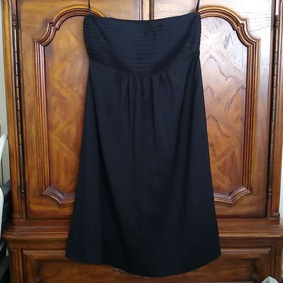 Banana Republic Silk Pleated Bodice Strapless Cocktail Dress Size 8 Petite - Picture 1 of 7
